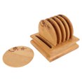 thumbnail image 4 of Non Slip Cup Coaster, Household Tea Cup Bamboo Materials Retro Style  Insulating Bamboo Cup Mat with Insulation Design for Tea Ceremony Enthusiasts Home Office, 4 of 7