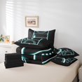 thumbnail image 4 of YST Sports Full Comforter Set, 7-Piece, Sports Theme, Black Teal Blue, Full, 4 of 4
