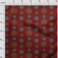 thumbnail image 2 of oneOone Cotton Cambric Fabric Spiral & Floral Block Printed Craft Fabric BTY 56 Inch Wide, 2 of 4