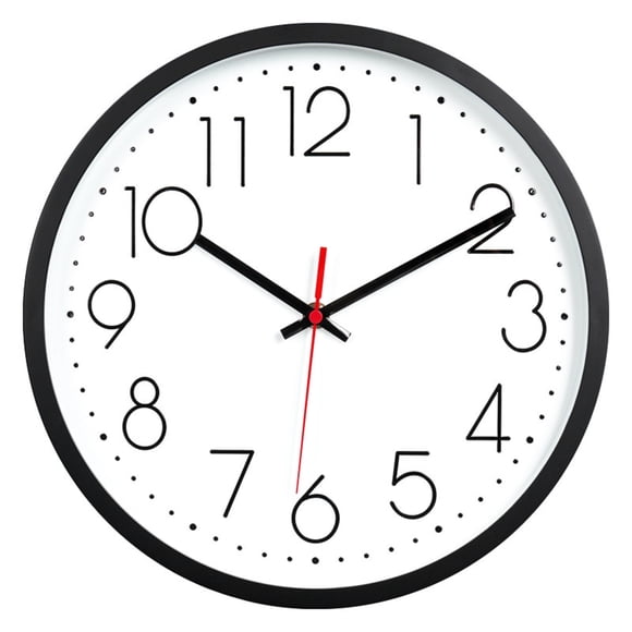 EGNMCR Réveils pour Chambres, Horloges pour Salon Horloge Murale Silencieuse Mode Salon Horloge à Échelle Numérique Tridimensionnelle Horloge en Plastique 12 Pouces 30CM Horloge 12 Pouces