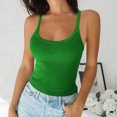 thumbnail image 2 of Lenpel Women's Tank Tops Ribbed Spaghetti Strap Scoop Neck Slim Sleeveless Basic Tees Trendy Summer Cami Shirts, 2 of 6