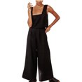 thumbnail image 2 of Mefallenssiah Women'S Solid Cotton and Linen Pajama Set Two Piece Home Suit Set, 2 of 6