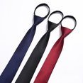 thumbnail image 2 of 6cm Fashion Business Necktie Striped Suite Tie for Men (Black), 2 of 4