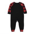 thumbnail image 2 of Kmbangi Christmas Family Pajamas Set, Plaid Letter Print Tops+Pants/Romper, 2 of 8