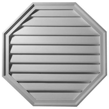 Ekena Millwork GVOC30X30F 30 in. W x 30 in. H x 2.12 in. P Architectural Accents - Octagon Gable Vent Louver- Functional