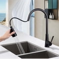 thumbnail image 2 of Pull-Down Kitchen Faucets, Single-Handle High Arc Sprayer Kitchen Sink Faucet, 2 of 5