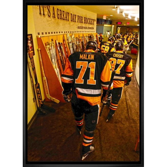 Sidney Crosby / Evgeni Malkin 20x29" Framed Canvas