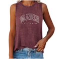 thumbnail image 1 of HNMKIU Gym Racerback Tank Tops Casual Round Neck Vest Top For Women Daily Wear Basic Letter Print Tee With Comfortable Fit Spring Summer Outfits, 1 of 3