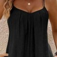 thumbnail image 4 of Maqroz Wide Leg Jumpsuits for Women Dressy Plus Size Adjustable Spaghetti Strap Pleated V Neck Button Down Rompers Jumpsuits Spring Summer Casual Loose Bib Overalls Palazzo Pants with Pockets XL, 4 of 4