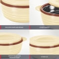 thumbnail image 5 of Aspire 1000 Inner Stainless Steel Casserole - Beige, 725ml | PU Insulated Kitchen Hot Pot - Keeps Food Hot & Fresh For Roti, Biryani | Easy To Carry, Easy To Store, BPA Free, 5 of 5