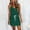 Green, variant on drppepioner Summer Dress Women Casual Summer Fashion Waist Pocket Camis Sleeveless V-Neck Dress