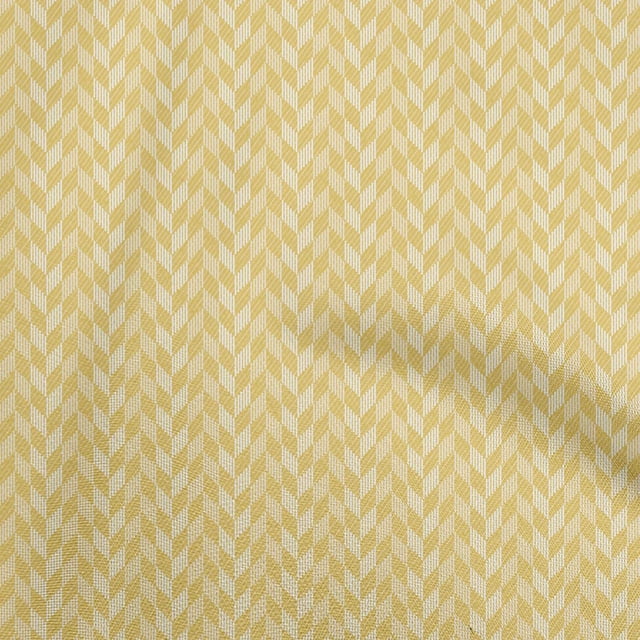 oneOone Georgette Viscose Yellow Fabric Geometric Fabric For Sewing Printed Craft Fabric By The Yard 42 Inch Wide