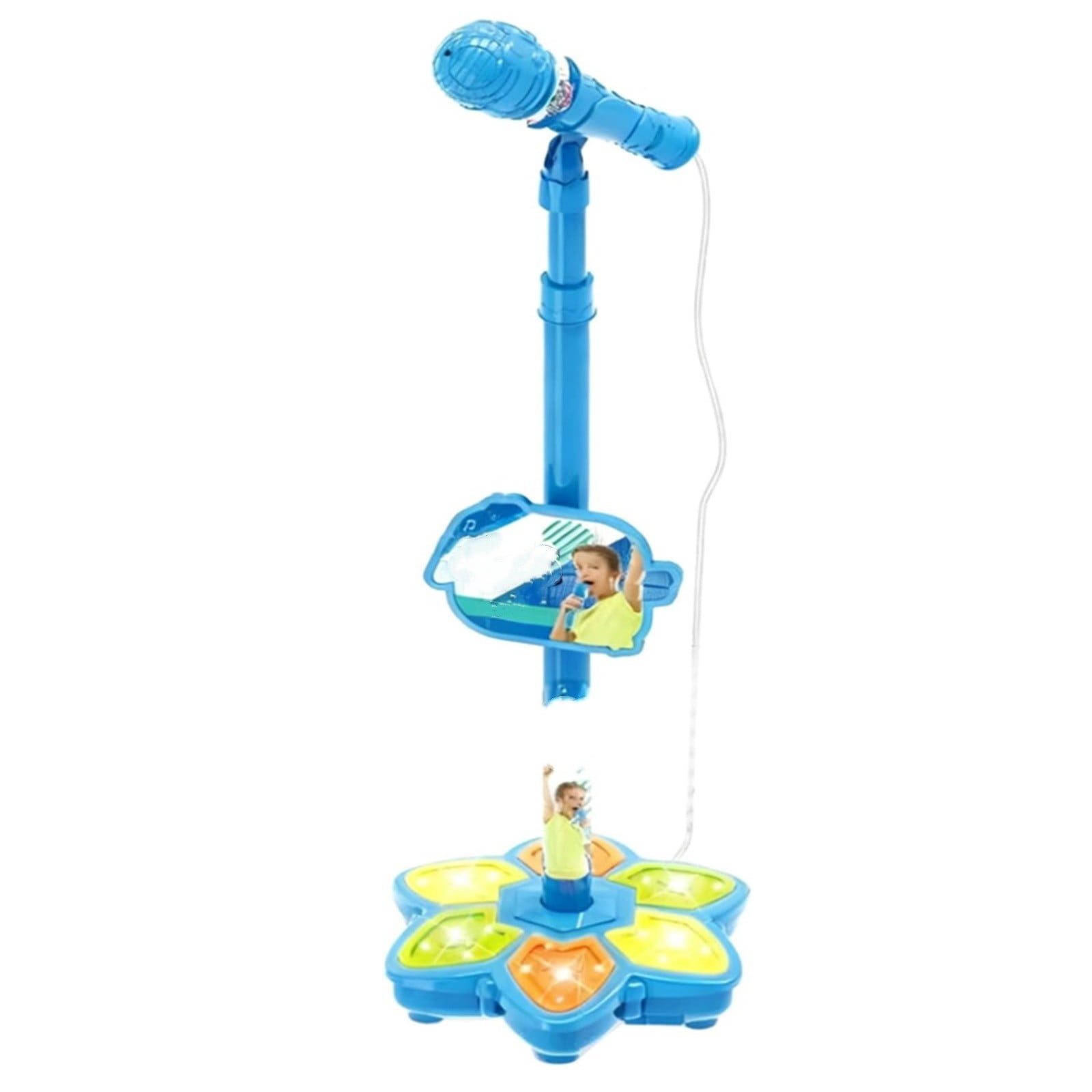 Micro Karaoké Pour Enfant Avec Support Réglable – Lumières Scène, Effets Sonores, 3-12 Ans