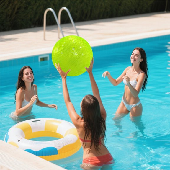 Ballons de Plage de Couleur Unie Jouet de Piscine Ballons d'Eau Gonflables Balles Anti-Éclaboussures Balles de Sport Aquatique