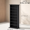 thumbnail image 3 of HOMCOM Media Storage Cabinet 8-Tier DVD Shelf w/ Adjustable Shelves Black, 3 of 10