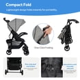 thumbnail image 4 of Lightweight Portable Baby Stroller, Compact Fold Travel Stroller with Canopy, Multi-Position Recline & Convenient One-Hand Fold, 4 of 8