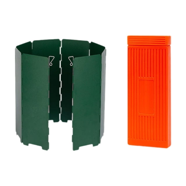 S SERENABLE Pare-Vent pour Réchaud de Camping Pare-Vent pour Réchaud de Camp pour Barbecue Randonnée BBQ Vert