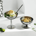 thumbnail image 4 of 200Ml Stainless Steel Ice Cream Cup with Stem (Silver), Stainless Ice Cup Reusable Serving Dessert Bowls Cups Round Footed Bowls Yogurt Snack Candy Cups Birthday Christmas Decoration, 1 Cup, 4 of 6