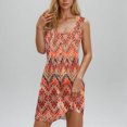 thumbnail image 1 of Ovzne Robes Grande Taille pour Femmes Rondes Robe Printemps et Été Vacances Bouton Col en V Bretelles Robe Maxi Grande Taille en Liquidation, 1 of 7