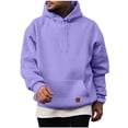 thumbnail image 1 of Chandail à Capuchon pour Hommes à Col Rond, Manches Longues, Couleur Unie, Coupe Ample, Chandails de Basketball, Chandail à Capuche, 1 of 4
