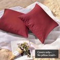 thumbnail image 2 of PiccoCasa 2 Pcs Waterproof Throw Pillow Covers, Decorative Red 45 x 45cm/18" x 18", 2 of 10