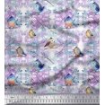 thumbnail image 1 of Soimoi Rayon Fabric Branch & Bird Artistic Fabric Prints by Yard 42 Inch Wide, 1 of 3