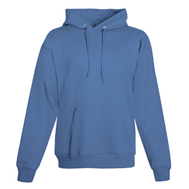 Hanes Mens ComfortBlend EcoSmart Pullover Hoodie Sweatshirt, M, Denim Blue