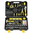 thumbnail image 1 of Amdohai 108 Piece Tool Set General House hold Hand Tool Kit with Plastic Toolbox Storage Case Used to Car repair And home Repair, 1 of 8