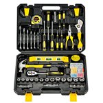 Amdohai 108 Ensemble d'outils de pièce General House hold Hand Tool Kit avec boîte à outils en plastique Case de stockage utilisé pour la réparation de voiture et la maison