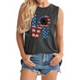 thumbnail image 1 of LSLJS Débardeurs à Col Rond pour Femmes Mode Femmes Décontracté Col Rond Imprimé de Lettres Manches Courtes T-Shirt Gilet Blouse Hauts, 1 of 3