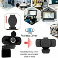 thumbnail image 2 of Webcam with Microphone & Privacy Cover  1080P HD Streaming USB Computer Webcam [Plug and Play] [30fps] for PC Video Conferencing/Calling/Gaming  Laptop/Desktop Mac  Skype/YouTube/Zoom/Fac, 2 of 8