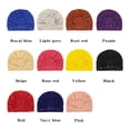 thumbnail image 4 of Turban à Nœud Hijab Ethnique Tuque Uni Couleur Unie Mode Couleur Mode Foulard Ajustable Couvre-Chef Accessoires de Coiffure Perte Bonnet Casquettes Bleu Royal, 4 of 6