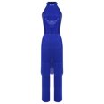 thumbnail image 3 of Kaerm Women's Sequins Fringe Sleeveless Ballroom Latin Salsa Rumba Dance Jumpsuit Royal Blue 3XL, 3 of 6