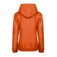 thumbnail image 4 of MAWCLOS Ladies Sweatshirt Pocket Hoodies Solid Color Hooded Tops Casual Fall Drawstring Pullover Orange L, 4 of 6