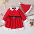 thumbnail image 2 of 2025 Robe Fleurie pour Tout-Petit s pour 12 Mois Ensemble Noël Robe en Molleton Robe Tournesol Robe de Princesse Chapeau Ensemble Robe Chat 2 Pcs, 2 of 8