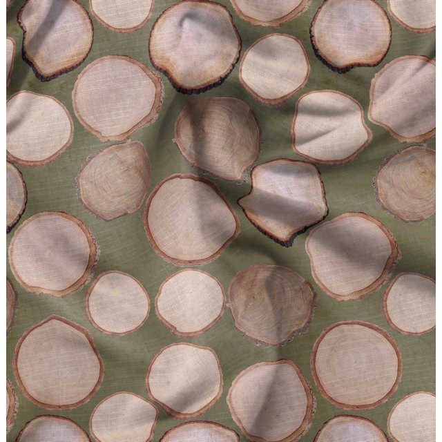 Soimoi Cotton Voile Fabric Shells Ocean Print Sewing Fabric Yard 42 Inch Wide