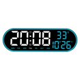 thumbnail image 4 of Horloge Murale Numérique Température Multifonctionnelle Luminosité Réglable Horloge Numérique Silencieuse Bleue, 4 of 9