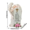 thumbnail image 3 of Statue d'Ange Commémoratif Ornement en Résine pour Cimetière Compassion et Réconfort au Jardin et à la Maison, 3 of 8
