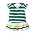 thumbnail image 4 of Birdeem Chemises pour Filles Mode Filles Décontracté Manches Courtes Hauts Col Rond Bouton Imprimé Ensembles de Shorts, 4 of 12