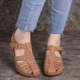 thumbnail image 4 of Mefallenssiah Soft Leather Closed toe Vintage Anti-Slip Sandals for Women, 4 of 4