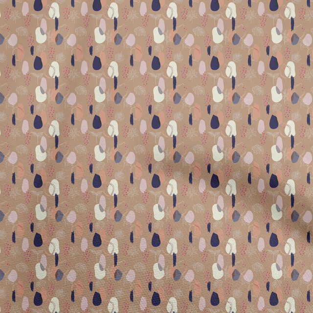 oneOone Rayon Brown Fabric Tropical Sewing Material Print Fabric By The Yard 56 Inch Wide
