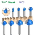 thumbnail image 3 of 1/4 Tige Boule Nez Routeur Bits Fin Moulin Ronde Crique Boîte Solide CNC Fraisage Bit, 3 of 5