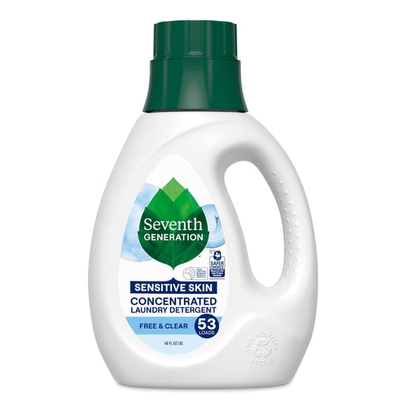 Seventh Generation Détergent à Lessive Liquide Concentré Free & Clear Sans Parfum 40 oz