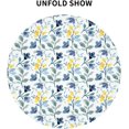 thumbnail image 4 of Watercolor Blue Yellow Floral Tablecloth Round 60 Inch Spring Rustic Sage Green Leaf Flower Decorative Table Cloth with Wrinkle Resistant for Home Kitchen Dining Table Outdoor Party Picnic, 4 of 6