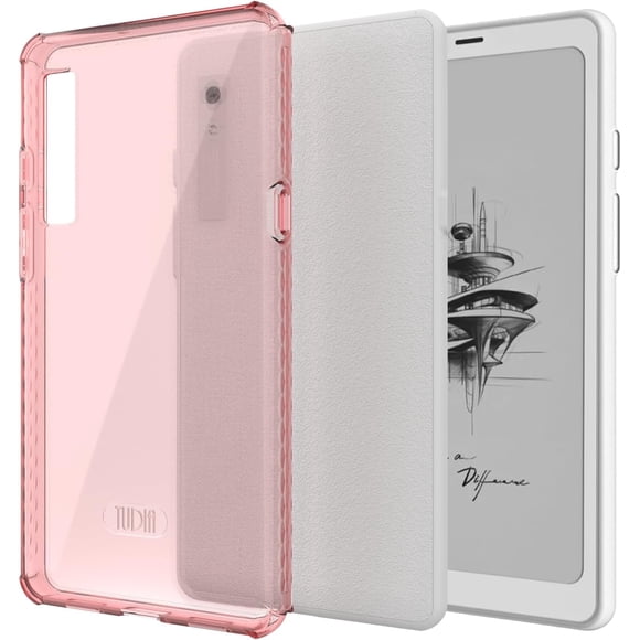 TUDIA SKN Onyx Boox Palma Case 6.13" Clear Reinforced Corners TPU Case - Pink