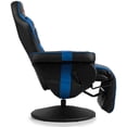 thumbnail image 1 of Massage Gaming Recliner, High Back Swivel Home Office Chair w/Adjustable Backrest & Footrest for Gaming, Blue, 1 of 4