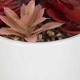 thumbnail image 3 of Macha Faux Pink Succulent in White Pot, 3 of 4