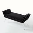 thumbnail image 2 of Inspired Home Turner Velvet Bench Nailhead Trim Acrylic Legs, 2 of 8