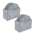 thumbnail image 1 of Oleegame 2PC Placemat Set Of 12 Round Grey Includes A Matching Holder Light Gray Gray, 1 of 6