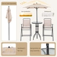 thumbnail image 4 of Gymax 4PCS Bistro Set Folding Counter Height Chairs Round Bar Table & Umbrella Patio, 4 of 6